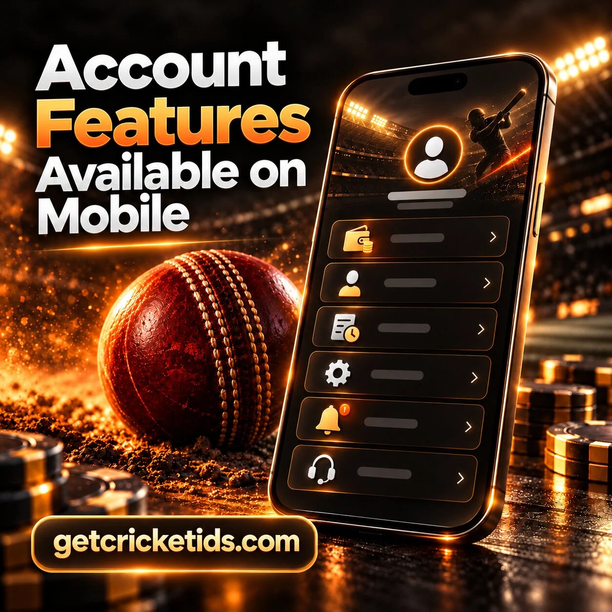 Account Features Available on Mobile