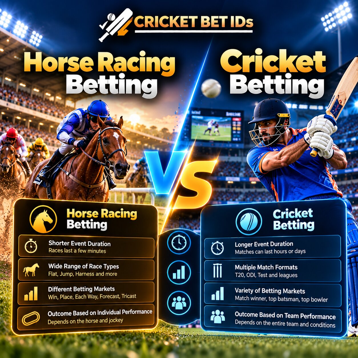 Horse Racing Betting vs Cricket Betting
