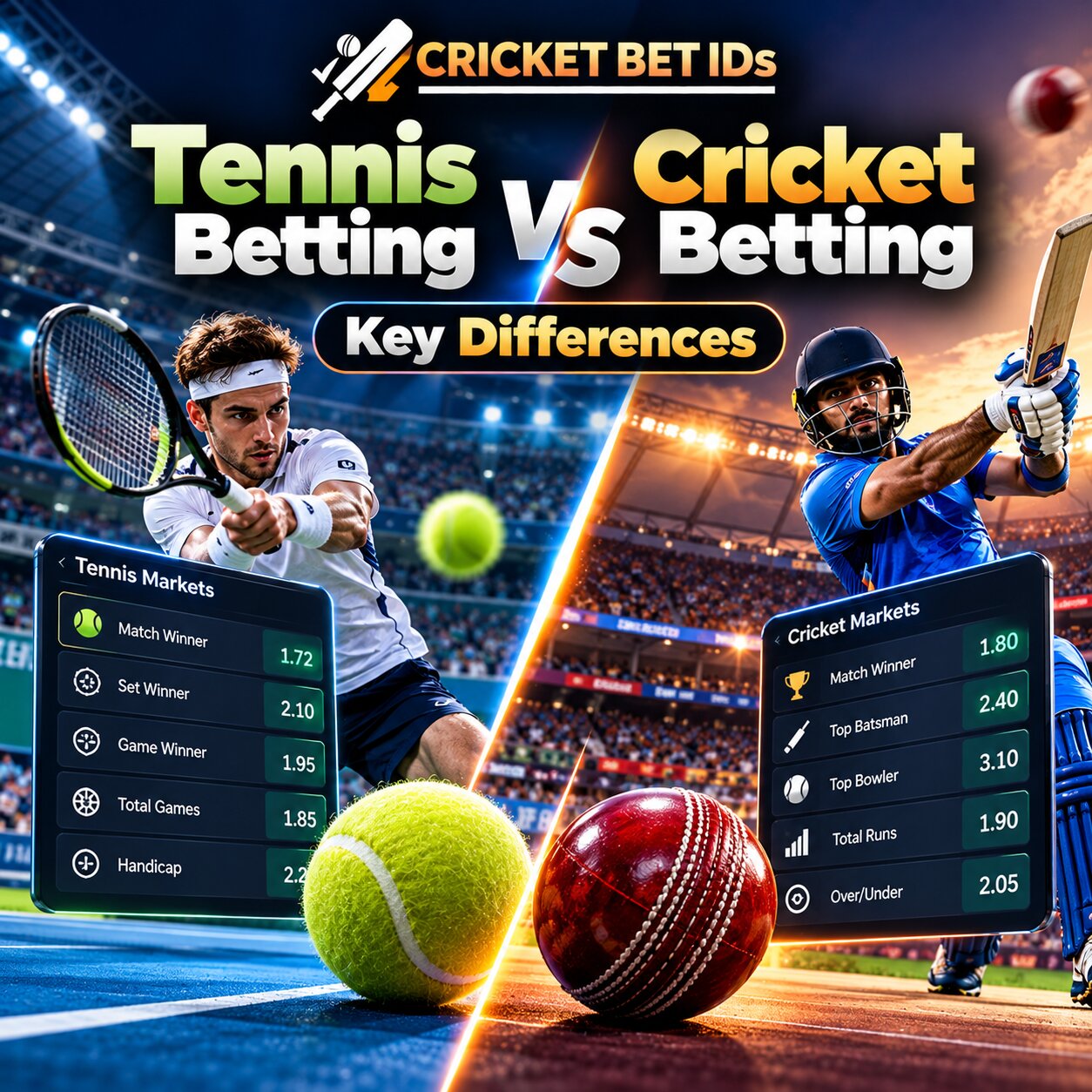 Tennis Betting vs Cricket Betting – Key Differences